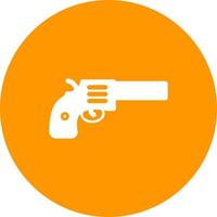 Revolver Circle Background Icon vector