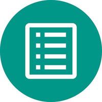 List View Circle Background Icon vector