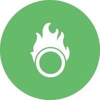 Fire Hoop Circle Background Icon vector