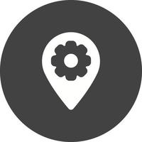 Location Settings Circle Background Icon vector