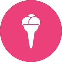 icono de fondo de círculo de cono de helado vector