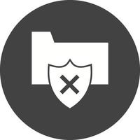 Vulnerable Folder Circle Background Icon vector
