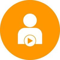 Play Video Lecture Circle Background Icon vector
