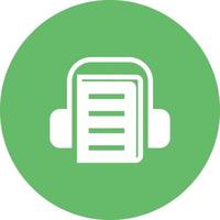 Listening to Lecture Circle Background Icon vector