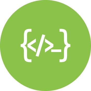 Programming Circle Background Icon vector