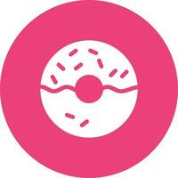 Cream Doughnut Circle Background Icon vector
