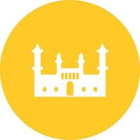 Castle Circle Background Icon vector