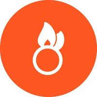 Danger of Flame Circle Background Icon vector