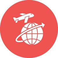 Global Flights Circle Background Icon vector