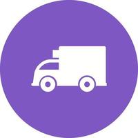 Heavy Truck Circle Background Icon vector