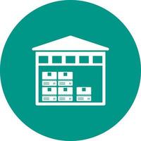 Storage Unit Circle Background Icon vector