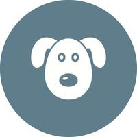 Dog Face Circle Background Icon vector