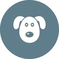 Dog Face Circle Background Icon vector