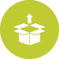 Remove from Package Circle Background Icon vector