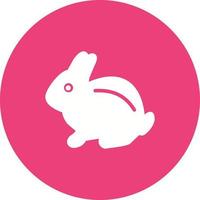 Pet Rabbit Circle Background Icon vector