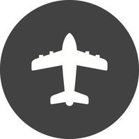 Aeroplane Circle Background Icon vector