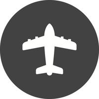 icono de fondo de círculo de avión vector