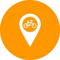 Cycling Location Circle Background Icon vector