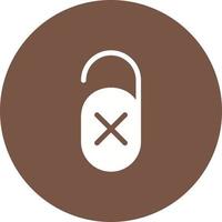 Do not Disturb Circle Background Icon vector