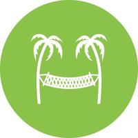 Hammock Circle Background Icon vector