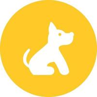 mascota, perro, círculo, plano de fondo, icono vector