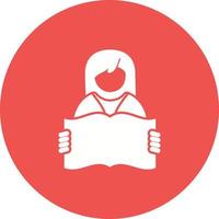 Reading Book Circle Background Icon vector