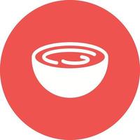 Cream Bowl Circle Background Icon vector