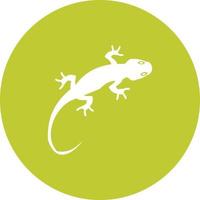 Pet Lizard Circle Background Icon vector