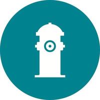 Hydrant Circle Background Icon vector