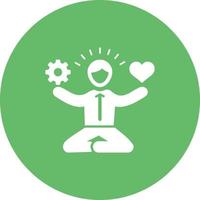 Stress Management Skills Circle Background Icon vector