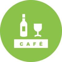 Drinks Cafe Circle Background Icon vector