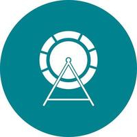 Mouse Running Cage Circle Background Icon vector