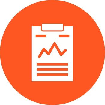 Stats Document Circle Background Icon vector