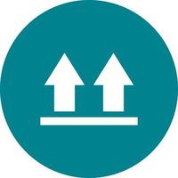Upwards Circle Background Icon vector