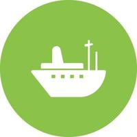 Delivery Ship Circle Background Icon vector