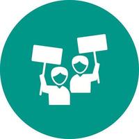 Protest Circle Background Icon vector