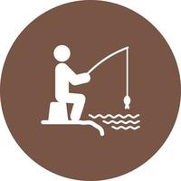 Fishing Circle Background Icon vector