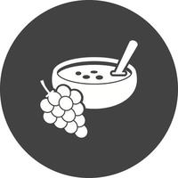 icono de fondo de círculo de sopa fría española vector