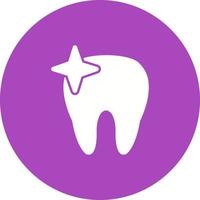 Shiny Tooth Circle Background Icon vector