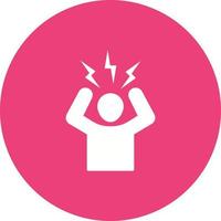Anger Management Circle Background Icon vector