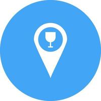 Bar Location Circle Background Icon vector