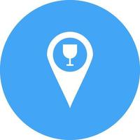 Bar Location Circle Background Icon vector