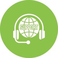 Global Support Circle Background Icon vector