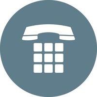 Dial Phone Circle Background Icon vector