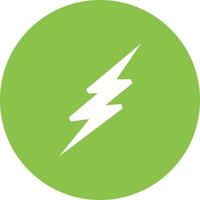 Lightning bolt Circle Background Icon vector