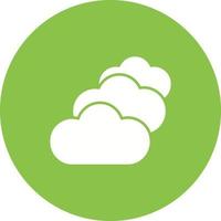 Multiple Cloud Servers Circle Background Icon vector