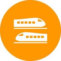 Trains Circle Background Icon vector