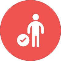 Checked Profile Circle Background Icon vector