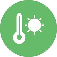 Hot Weather Circle Background Icon vector