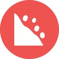 Snowslide Circle Background Icon vector
